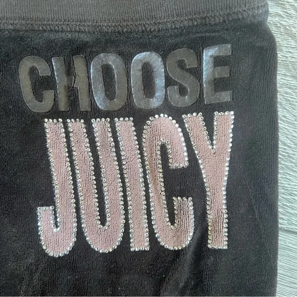 JUICY COUTURE Brown Velour Wide Leg Pants with Bling | Made in USA | Size M EUC - Picture 12 of 15